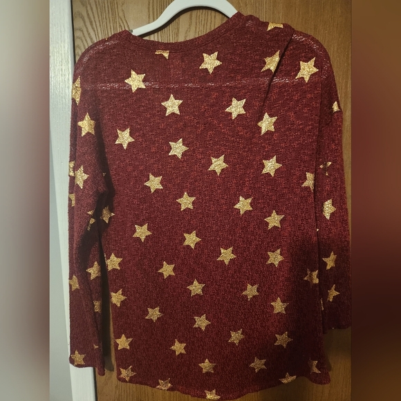 Expressions Deep Red Knit Sweater - Picture 2 of 3